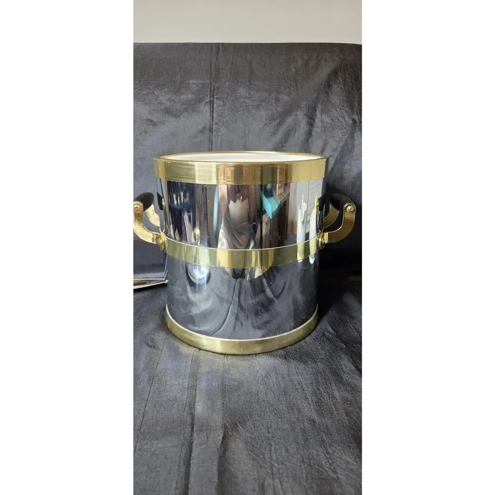 Kraftware Chrome Brass Ice Bucket
